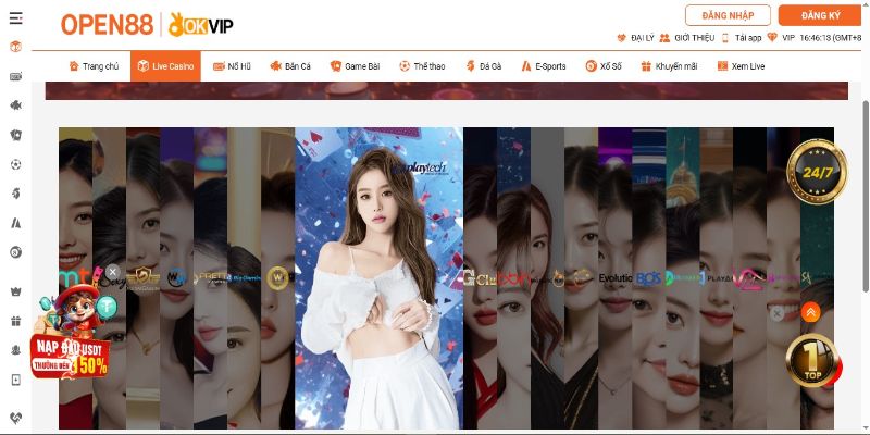 Nhiều nhà cung cấp game casino uy tín đang hợp tác với nhà cái